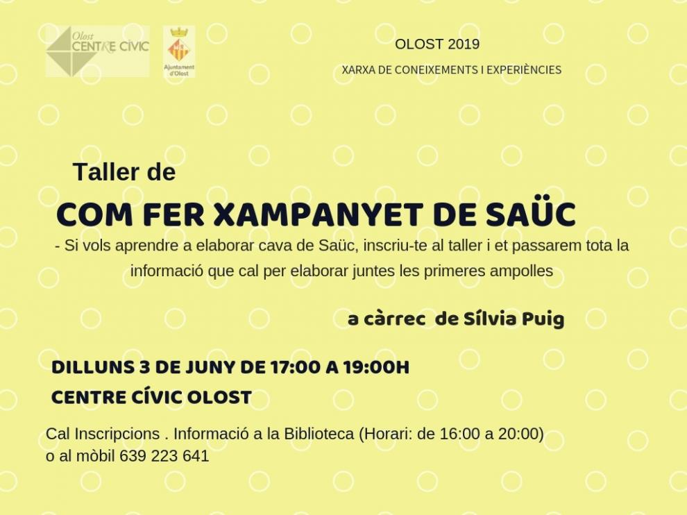 Taller per aprendre a fer Xampanyet de Saüc al Centre Cívic